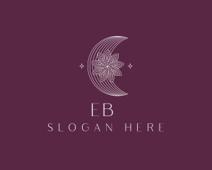 Spiritual - Floral Moon Skincare logo design