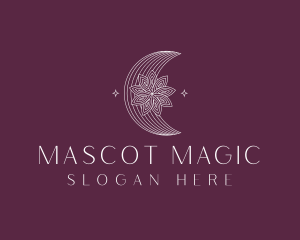 Floral Moon Skincare logo design