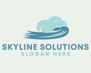 Brush Paint Cloud logo design