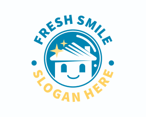 Smiling House Sparkle logo design