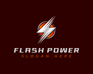 Power Lightning Electricity logo design