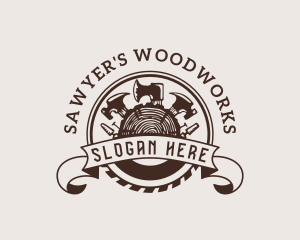 Rustic Lumberjack Tools logo design