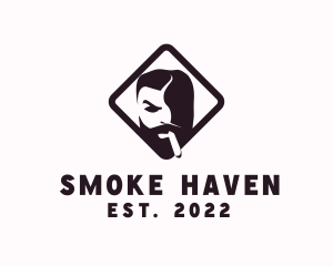 Men Tobacco Smoking logo design