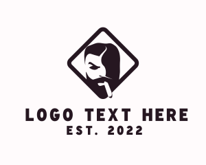 Gentleman - Men Tobacco Smoking logo design