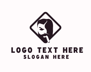 Men Tobacco Smoking Logo