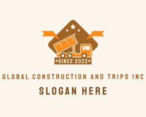 Construction Dump Truck Transport  Logo