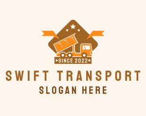 Construction Dump Truck Transport  logo design