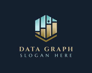 Statistics Finance Graph logo design