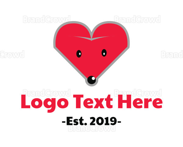 Love Mouse Head Logo