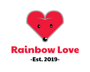 Love Mouse Head logo design