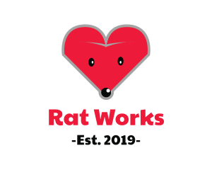 Love Mouse Head logo design