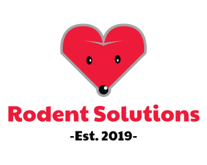 Love Mouse Head logo design