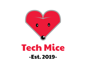 Love Mouse Head logo design