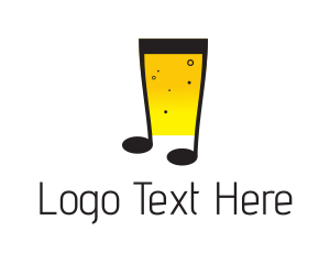 Pub - Musical Note Beer logo design