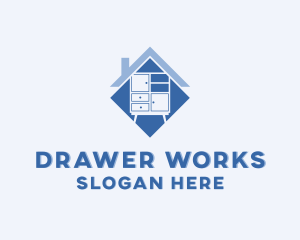 Drawer - House Cabinet Furniture logo design