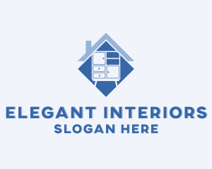 House Cabinet Furniture logo design