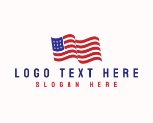 Military - American Flag Heritage logo design