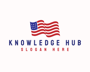 Freedom - American Flag Heritage logo design