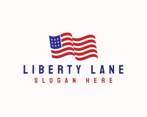 Freedom - American Flag Heritage logo design
