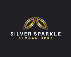 Silver - Silver Gold Metallic Leaf logo design