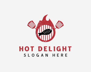 Hot Fish Grill logo design