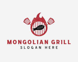 Hot Fish Grill logo design