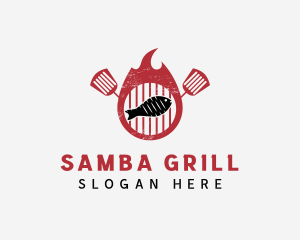 Hot Fish Grill logo design