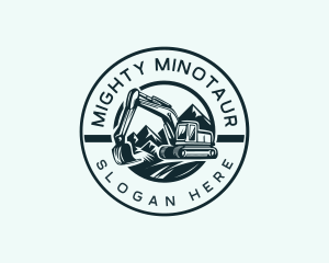 Mountain Excavator Machinery Logo