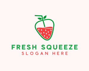 Juicer - Strawberry Fruit Juice logo design