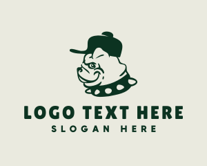 Veterinarian - Spiked Collar Bulldog logo design