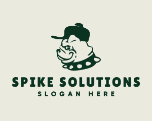 Spike - Spiked Collar Bulldog logo design