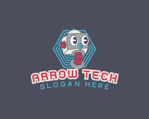 Retro Robot Tech logo design