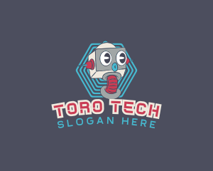 Retro Robot Tech logo design