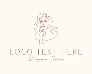 Massage - Beauty Woman Face logo design