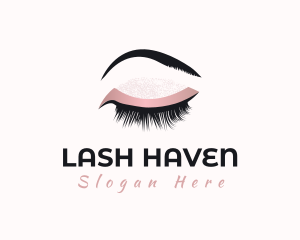 Beauty Eyebrow Lashes logo design