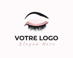 Girl - Beauty Eyebrow Lashes logo design