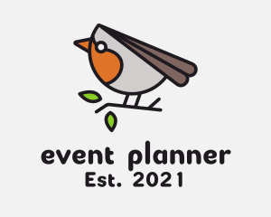 Eco Friendly - Chopstick Bird Branch logo design