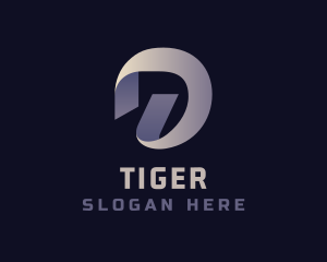 Elegant Ribbon Letter D Logo
