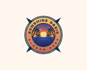 Summer Ocean Beach logo design