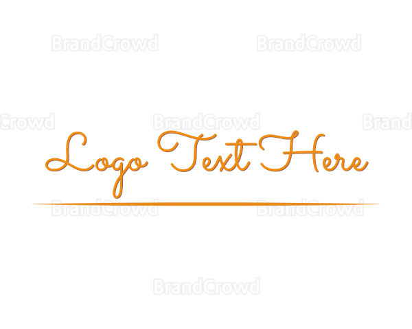 Gold Script Hand Logo