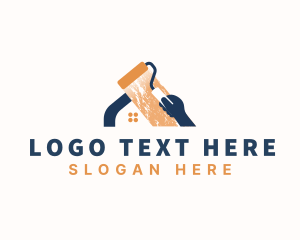 Paint Roller - Roller Paint Renovation logo design