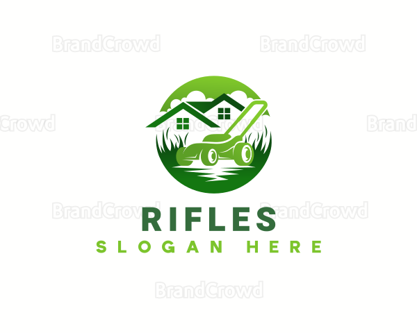 Lawn Mower Gardening Logo