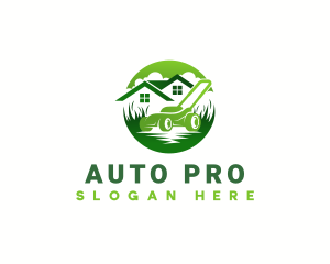 Lawn Care - Lawn Mower Gardening logo design