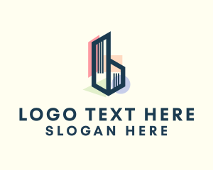 Interior Designer - Architecture Geometric Letter B logo design