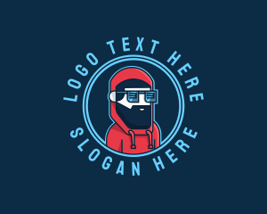 Beard - Hoodie Gamer Guy logo design