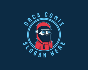 Beard - Hoodie Gamer Guy logo design