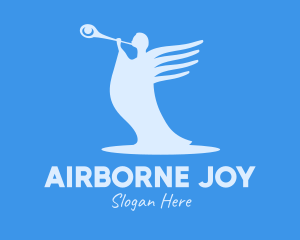 Blue Angel Trumpet logo design