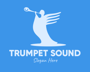 Trumpet - Blue Angel Trumpet logo design