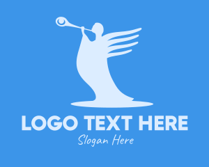 Horn - Blue Angel Trumpet logo design