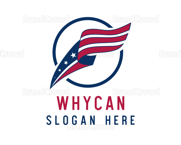 American National Flag Logo